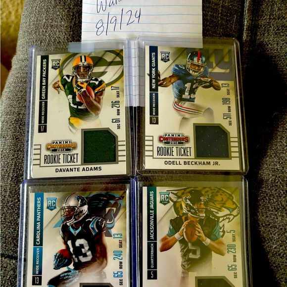 2014 panini contenders football rookie ticket patch lot. 34 cards